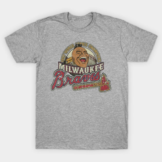 Milwaukee Braves World Champions 1957 T-Shirt by JCD666